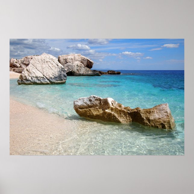Pôster cartaz da praia Cala Mariolu, Sardenha (Frente)
