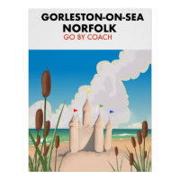 Cartaz da praia de Gorleston-on-Sea Norfolk