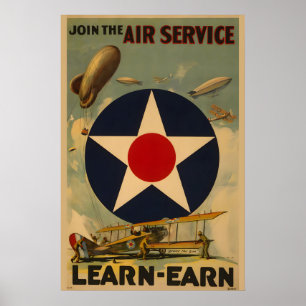 Poster Cartaz da Primeira Guerra Mundial de 1917 Junte-se