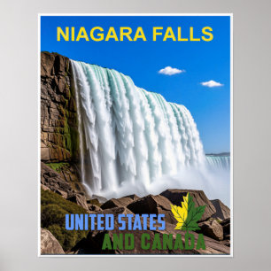 Poster cartaz da queda de niagara