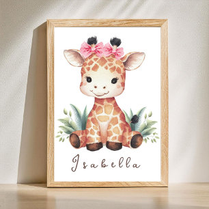 Poster Cartaz da Sala de Bebês da Girafa – Arte de Parede