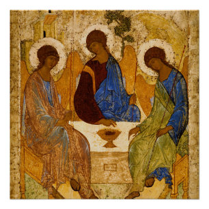 Pôster Cartaz da Santa Trindade Rublev Ícone da Arte Orto