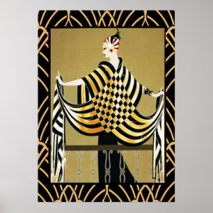 Poster Cartaz da Senhora Art Deco