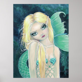 Poster Cartaz da Sereia Curiosa por Molly Harrison
