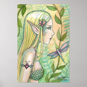 Pôster Cartaz da Tranquil Mermaid por Molly Harrison