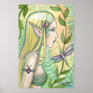 Pôster Cartaz da Tranquil Mermaid por Molly Harrison