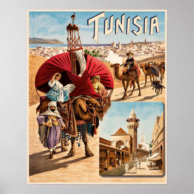 Poster cartaz da Tunísia (Frente)