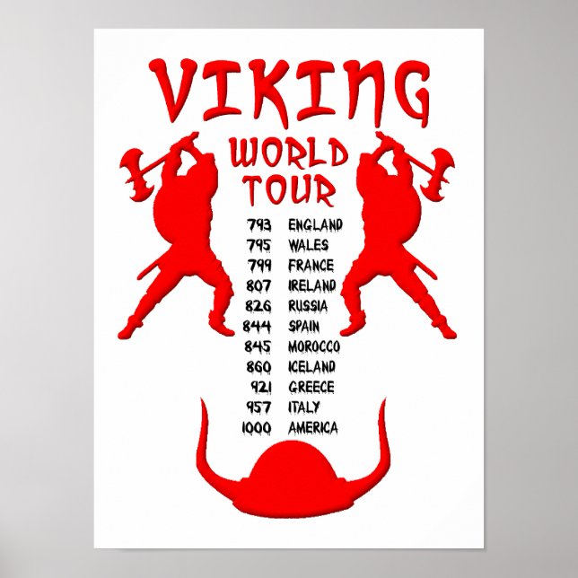 Poster Cartaz da Turnê Mundial Viking (Frente)
