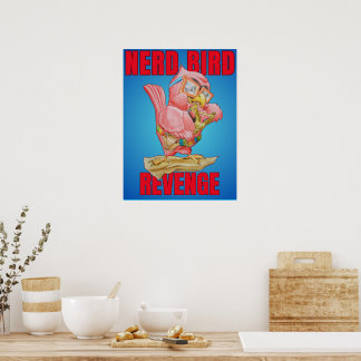 Poster Cartaz da Vingança Infantil do Pássaro Nerd