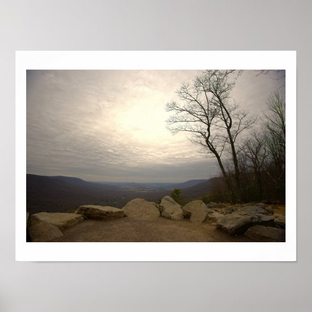 Poster Cartaz da Vista do Hawk Mountain (Frente)