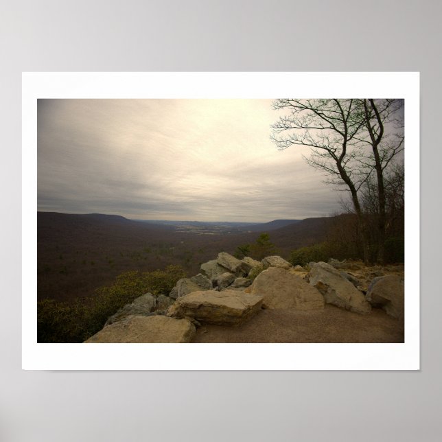 Poster Cartaz da Vista do Hawk Mountain (Frente)