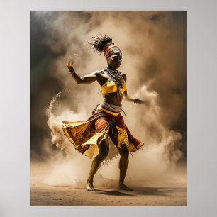 Poster Cartaz Dançarino Africano