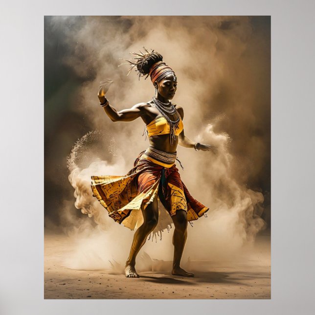 Poster Cartaz Dançarino Africano (Frente)
