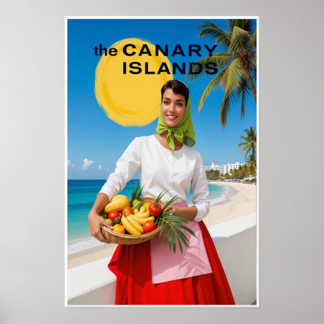 Poster Cartaz das Ilhas Canárias  (Frente)