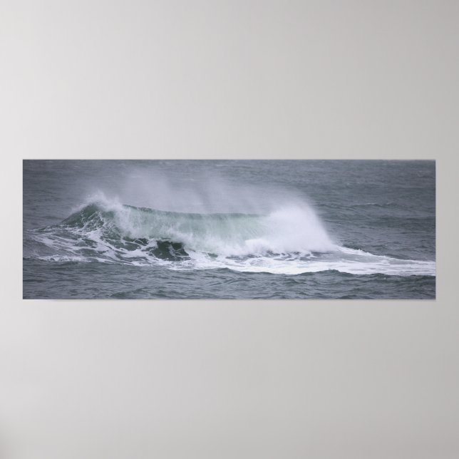 Poster Cartaz das Ondas do Oceano de Rhode Island (Frente)