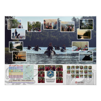 Pôster Cartaz das Rotas de Canoa Viagem Canadense 2025