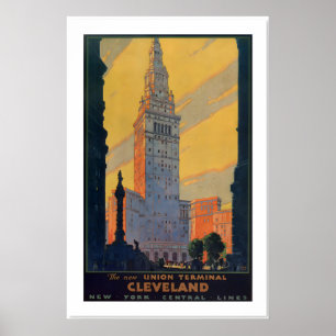 Poster Cartaz de 1930 de Cleveland, Ohio por Leslie Ragan