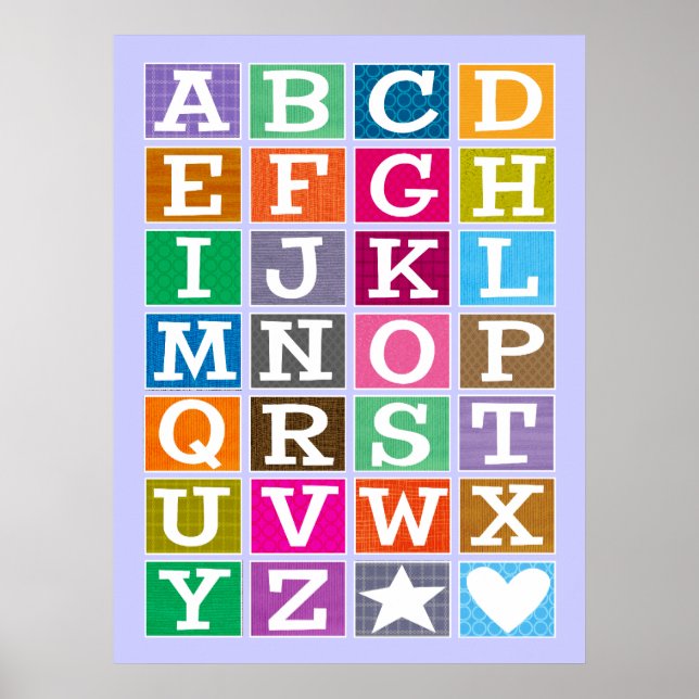 Pôster Cartaz de ABC (Azul) (Frente)