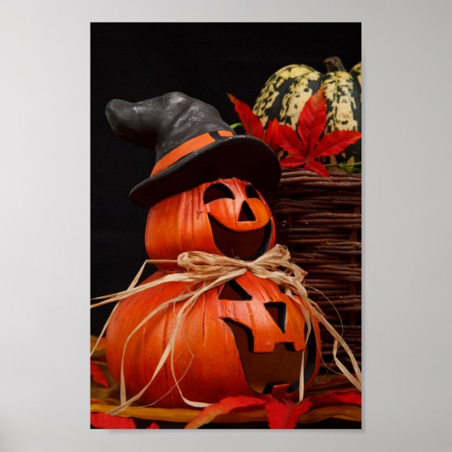 Pôster cartaz de abóbora do feliz halloween (Frente)