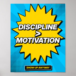 Poster Cartaz de Academia Pop Art Disciplina Sobre Motiva