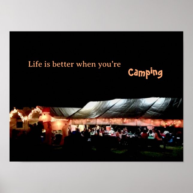 Poster Cartaz de Acampamento (Frente)