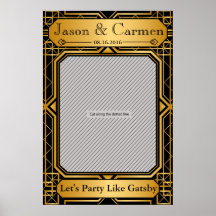 Cartaz de Adereços de Casamento Gatsby para Photob