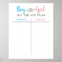 Cartaz de Adivinhação de Revelação do Sexo do Bebê