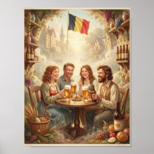 Poster Cartaz de Alegria e Amizade de Taverna Belga