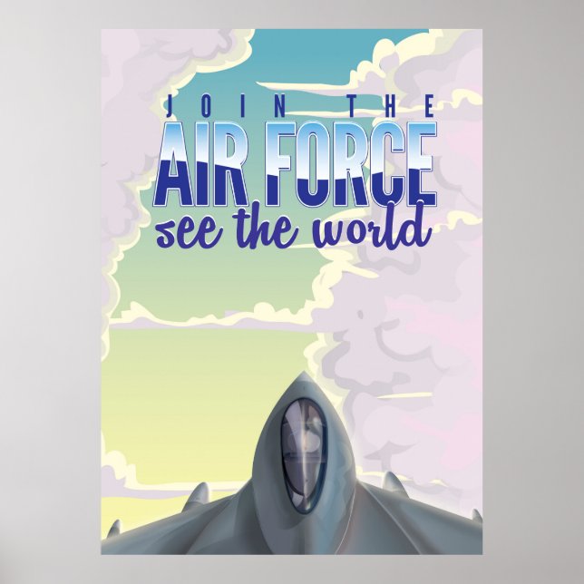 Poster Cartaz de Alistamento da Força Aérea (Frente)