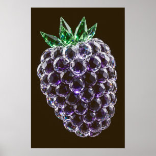 Poster Cartaz de Amora-Preta Cristal — Colheita de Crista