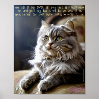 Poster Cartaz de Animais de Estimação Tristes e Solitário