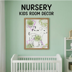 POSTER CARTAZ DE ANIMAL DE SAFÁRI PARA QUARTO BOHO