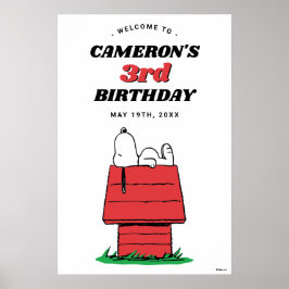 Poster Cartaz de Aniversário da Casa do Snoopy