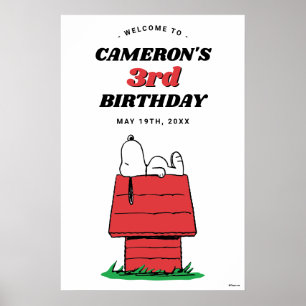 Poster Cartaz de Aniversário da Casa do Snoopy