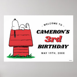 Poster Cartaz de Aniversário da Casa do Snoopy