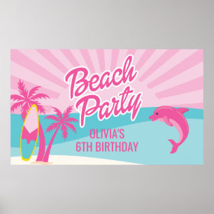 Poster Cartaz de aniversário da Praia Rosa