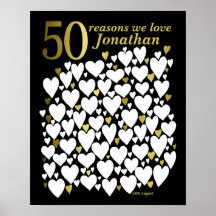 Cartaz de Aniversário de 50 Anos - 50 Razões pelas