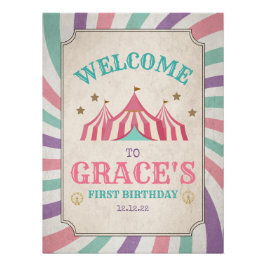 Pôster Cartaz de Aniversário do Carnaval Sinal de Boas-Vi