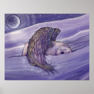 Pôster Cartaz de Anjo Urso Polar Alado por Molly