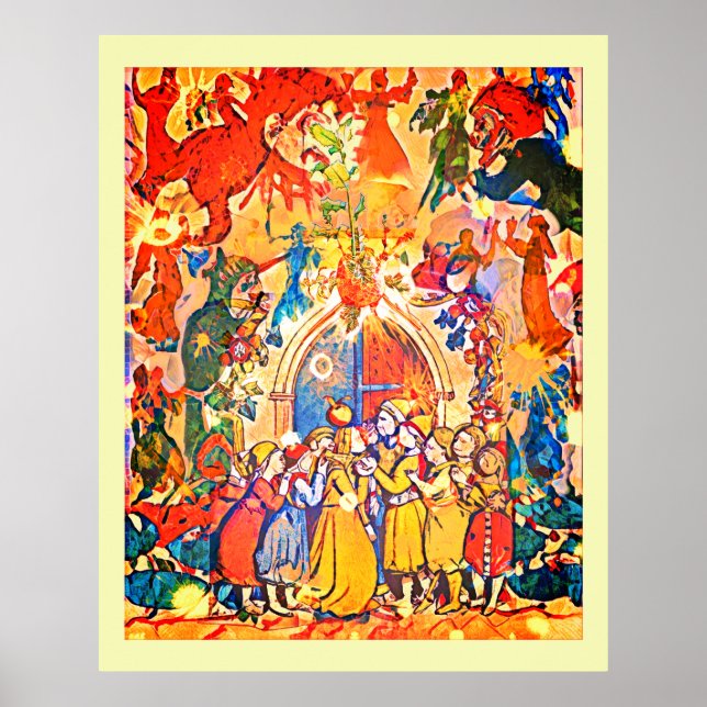 Poster Cartaz de Ano Novo Calennig (Frente)