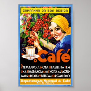 Poster Cartaz de Anúncio de Café da Campanha Da Boa Bebid