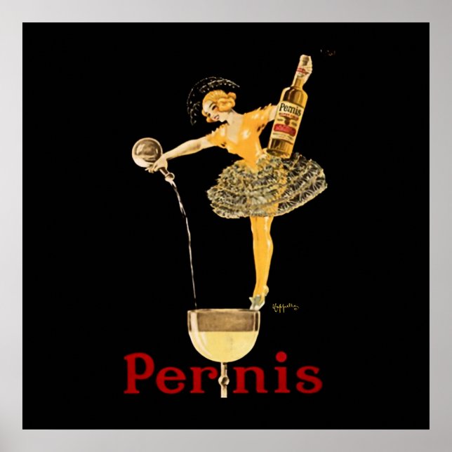 Poster Cartaz de anúncio de vinho Pernis de Leonetto Capp (Frente)