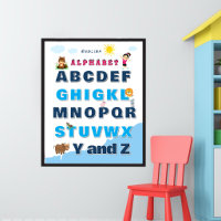 Cartaz de Aprendizado do Alfabeto Colorido