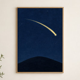 Poster Cartaz de Aquarela Celestial Colina da Estrela Cad