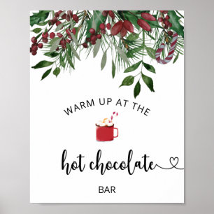 Poster Cartaz de Aquecimento Evergreen no bar de Chocolat
