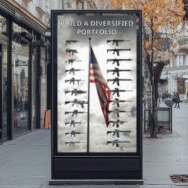 Poster cartaz de arma de portfólio diversificado