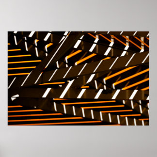 Poster Cartaz de Arquitetura de Luz de Teto Geométrica