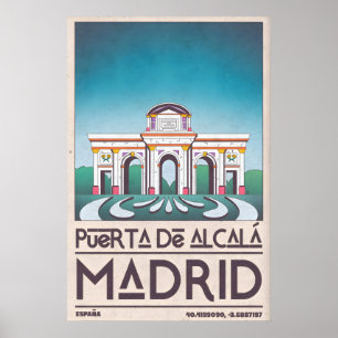 Poster Cartaz de Arquitetura de Madrid Puerta de Alcalá