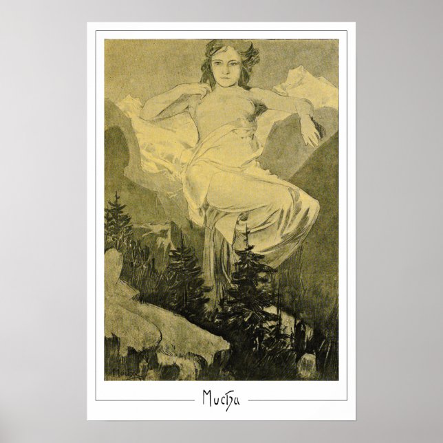 Poster Cartaz de Arte Alphonse Mucha Zedign #404 (Frente)