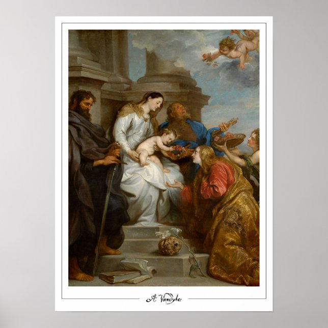 Poster Cartaz de Arte Anthony van Dyck Zedign #199 (Frente)